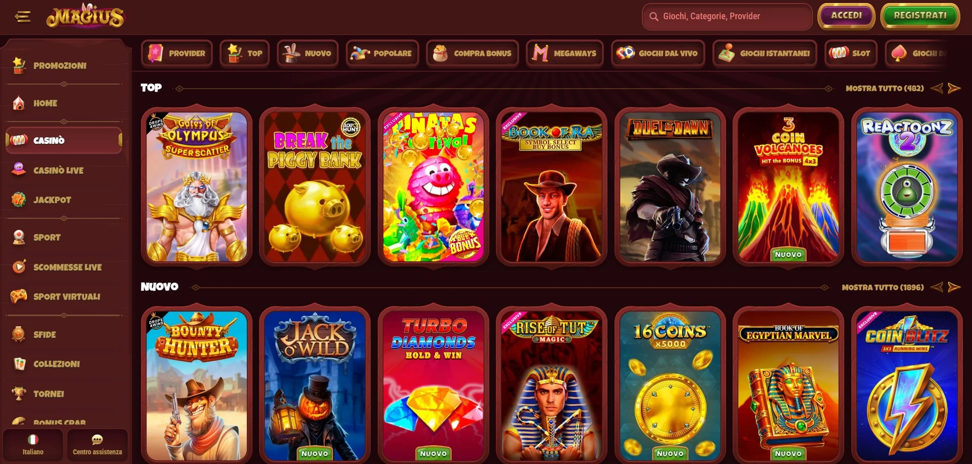 Giochi nei migliori casino non AAMS